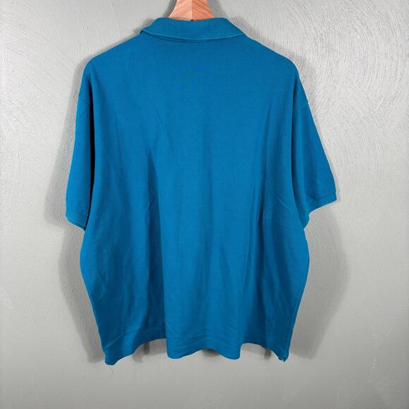 Lacoste Men Size 8 Turqoise Classic Original Fit Short Sleeve Golf Casual Shirt* - Picture 2 of 9